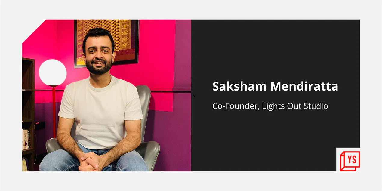 A person sitting in a modern chair against a vibrant pink wall, smiling warmly. Text beside reads: