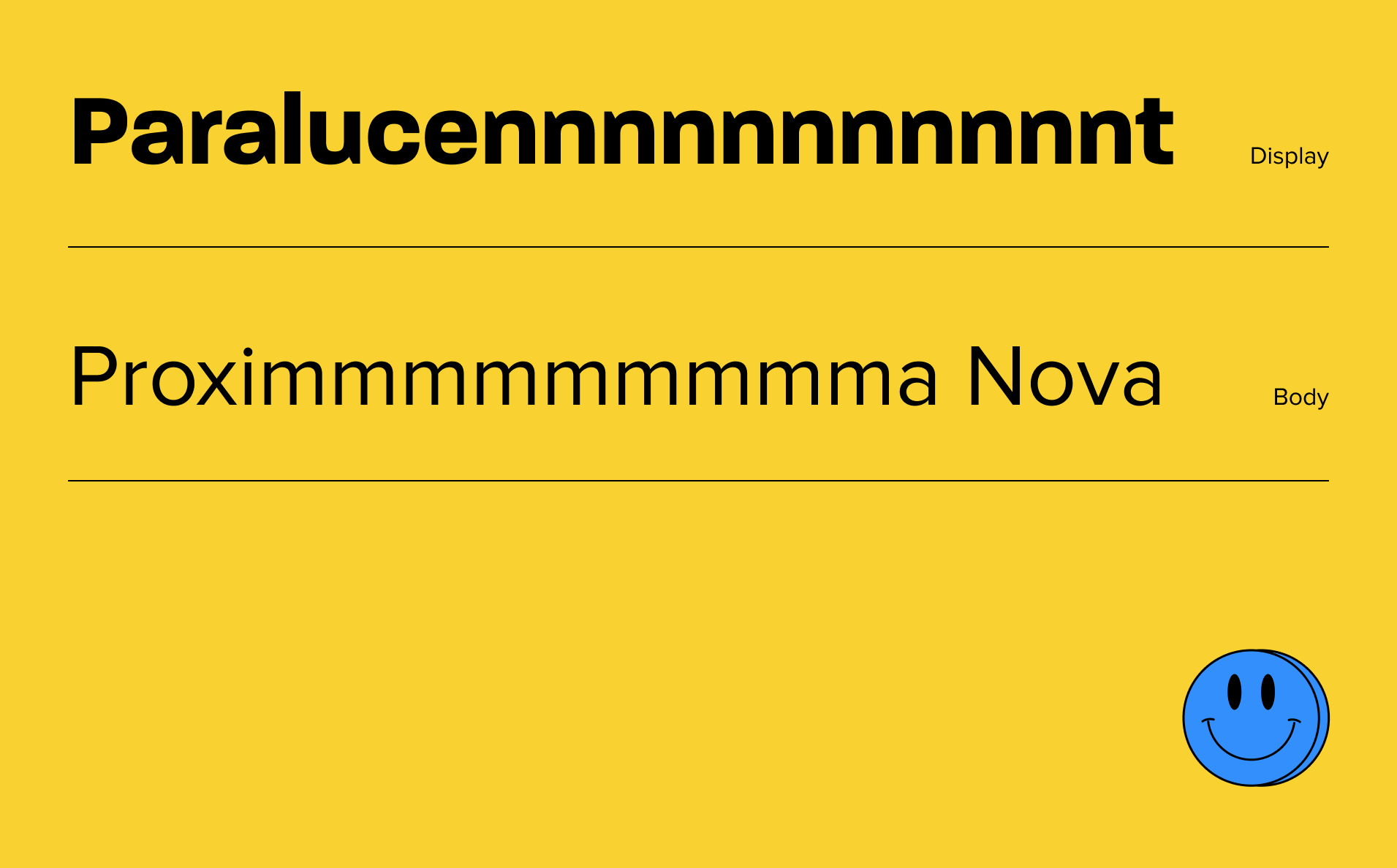 Yellow background with bold black text displaying exaggerated spacing: