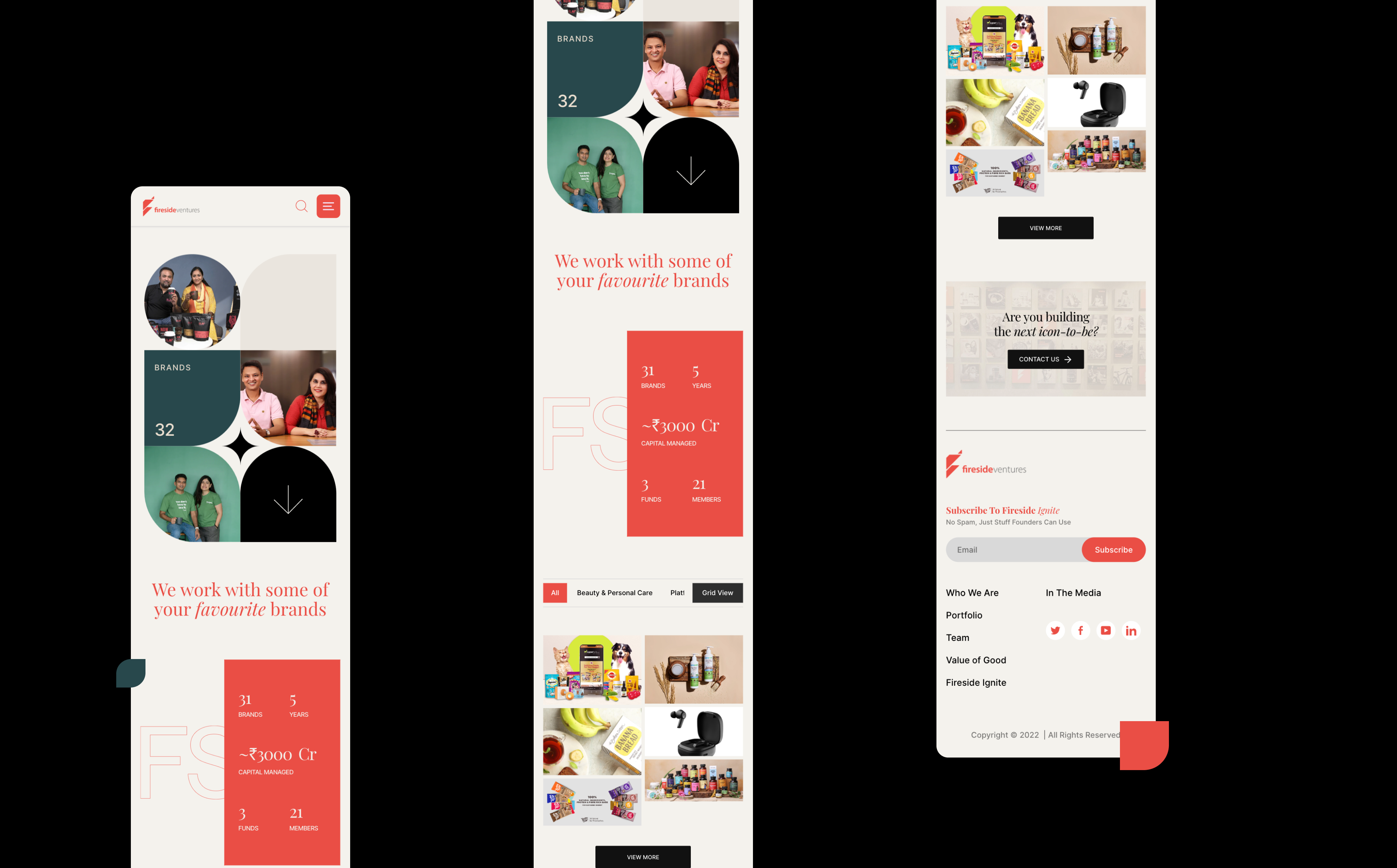 Website preview with a modern design, featuring images of people, brand logos, and text blocks on a clean background